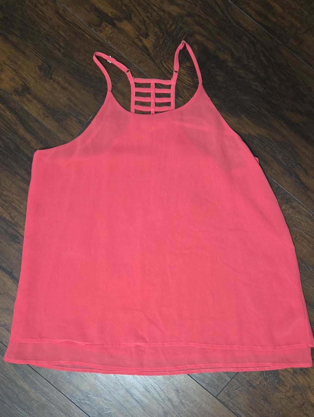 Women’s Coral Ladder-Back Camisole Tank